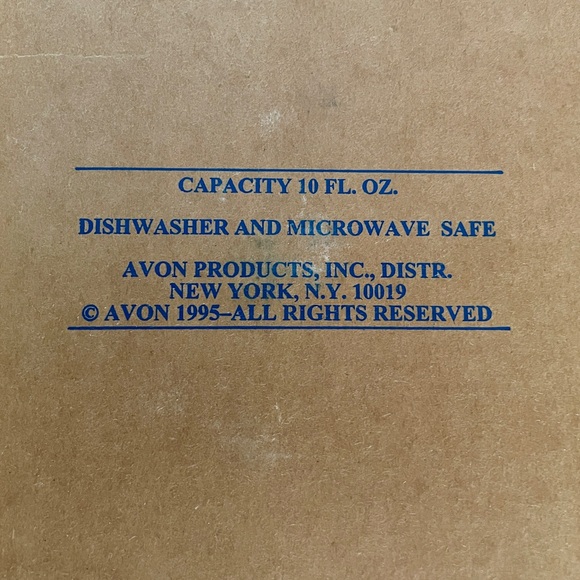 Vintage 1995 Avon Glass Glasses Christmas Irish Coffee Mug Set of 2 BRAND NEW - Picture 9 of 9